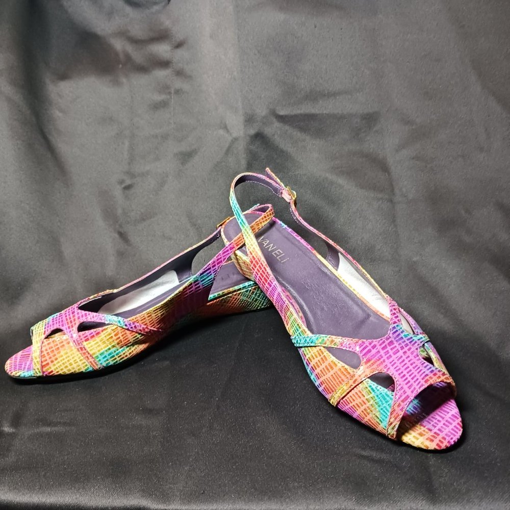 Vaneli  Multi Color Leather Shoes 9 1/2 M